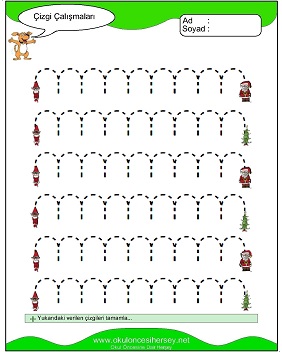 okul öncesi çizgi çalışma sayfaları